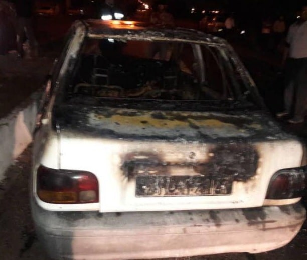 آتش گرفتن پراید و مرگ وحشتناک راننده + تصاویر